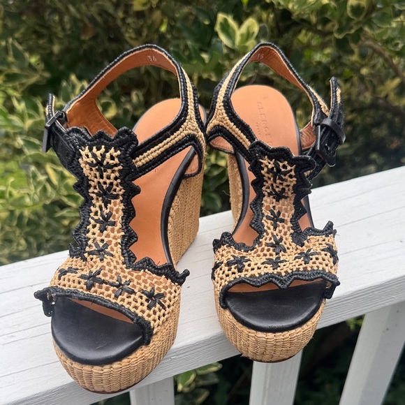 Clergerie Paris Dara Raffia platform sandals made in Morocco - Picture 1 of 13